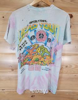 Vintage Grateful Dead T Shirt Men Large 1991 Operation Dead Tour Thrashed