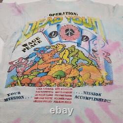 Vintage Grateful Dead T Shirt Men Large 1991 Operation Dead Tour Thrashed