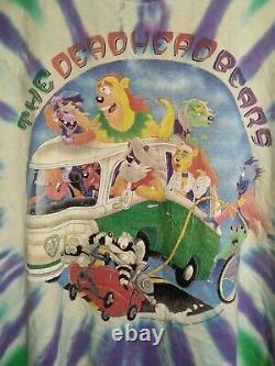 Vintage Grateful Dead The Deadhead Bears 1995 Tour Tie Dye T-shirt Original