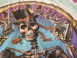 Vintage Grateful Dead Tie Dye T-Shirt 2XL Skeleton Poker Cards Queen Spades 1999