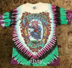 Vintage Grateful Dead Tie Dye Tee T-Shirt Top1993 Charles Everard Campbell L