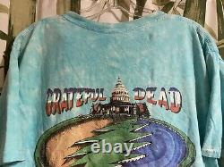 Vintage Grateful Dead Tour Golfing Sundog Tie-Dye T-shirt size men's Large