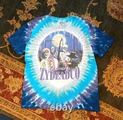 Vintage Grateful Dead Zydeadco Spring Tour Band Tshirt Liquid Blue USA Sz Xl