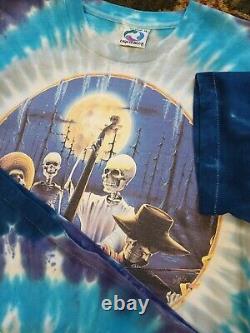 Vintage Grateful Dead Zydeadco Spring Tour Band Tshirt Liquid Blue USA Sz Xl