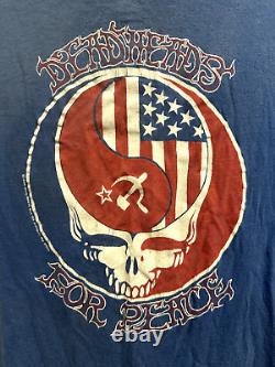 Vintage Grateful Dead shirt DeadHeads For Peace USSR disarmament russia 80s RARE