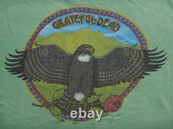 Vintage Green Grateful Dead 1984 Shirt David Lundquist Art Eagle Eye Size Large