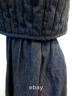Vintage Gunne Sax Outfit Dead Stock Vest Skirt Set Blue Denim Off White Lace M