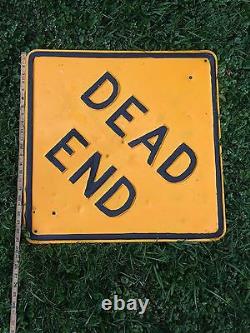 Vintage Industrial Salvage Art USA Lg. Country Dead End Street Sign