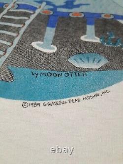 Vintage Jerry Garcia Band Shirt Grateful Dead Original 1989 Summer Tour moon L