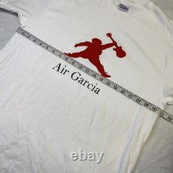 Vintage Jerry Garcia Shirt Air Jordan Spoof Grateful Dead L White Music Band Art