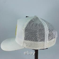Vintage John Deere White Trucker Hat Snapback Mesh baseball cap Dead Stock READ
