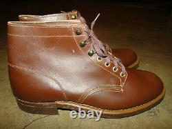 Vintage Leather Brown Men's Shoes Original WORK BOOT Dead Stock Sz 6 1/2 EE