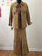 Vintage Leisure Suit Corduroy Tan Acting Up Bell Bottoms -Dead Stock NWT