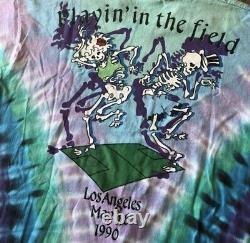Vintage Liquid Blue Grateful Dead 1990 Olympic Velodrome Tie Dye Soccer Tee