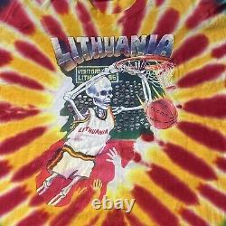 Vintage Lithuania Shirt 1992 Grateful Dead Tie Dye 90s Print 1990s Original XL