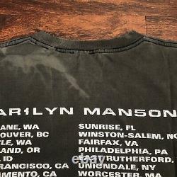 Vintage Marilyn Manson 90s T Shirt XL Rock Is Dead Tour Concert
