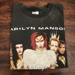 Vintage Marilyn Manson 90s T Shirt XL Rock Is Dead Tour Concert