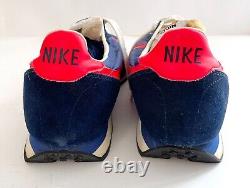 Vintage ORIGINAL 1970s Dead Stock Nike Waffle Trainer Blue Red Shoes Mens 13