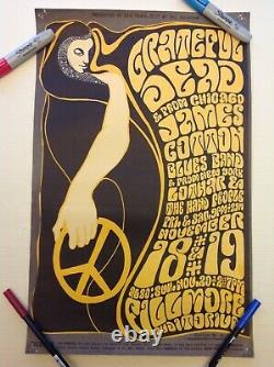 Vintage Original 1966 Bill Graham Grateful Dead San Francisco Fillmore Poster