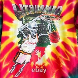 Vintage Original 1992 Lithuania Basketball Tie Tye Dye Grateful Dead Tee