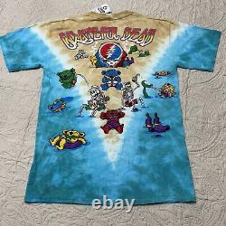Vintage Original 2001 Liquid Blue Grateful Dead Bears Jam Bake T-shirt NWT Med