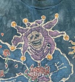 Vintage Original Grateful Dead 1994 90s Jester Tie dyed T shirt Liquid Blue XL