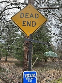 Vintage Original Road Car Auto Truck Highway DEAD END Sign salvaged Buffalo NY