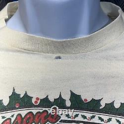 Vintage Original Single Stitch T-shirt L Ted Nugent 1986 Dead Santa