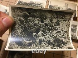 Vintage Original - WWI 19+3 PHOTOS war TRENCHES dead TANKS guns DESTRUCTION