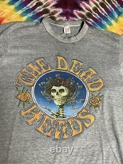Vintage RARE 1980 The Dead Heads Grateful Dead Double Sided T-Shirt Medium