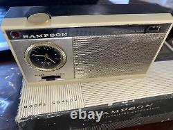 Vintage Sampson transistor watch radio NOS NIB 60s dead-stock Original Box