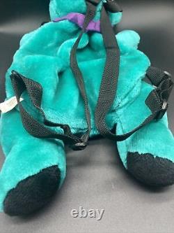 Vintage Steven Smith Grateful Dead Bear Plush Backpack Teal Purple 1991 Festival