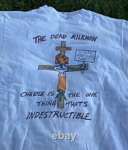 Vintage The Dead Milkmen Double Sided Band Tee Never Ending Cheese Tour Size L