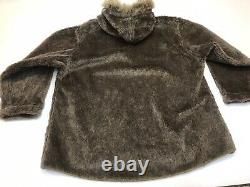 Vintage WW2 US Army Heavy Pile Parka Liner Dead Stock Coyote Fur Trim Small