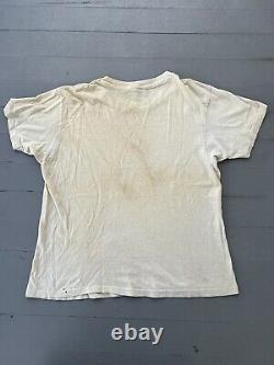 Vtg 1970s Distressed Thrashed Greatful Dead Europe Shirt USA Made Hanes Sz L