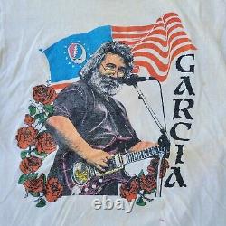 Vtg 1980s Jerry Garcia Greatful Dead Distressed Parking Lot Shirt USA Sz XL