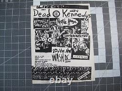 Vtg 1985 punk flyer Dead Kennedys Butthole Surfers Wust Radio Hall MAIN
