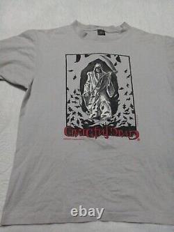 Vtg 1988 Grateful Dead Single Stitch Shirt XL Fall Tour Grim Reaper Rock Band DS