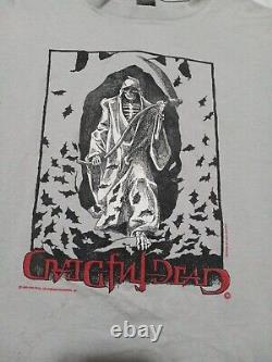 Vtg 1988 Grateful Dead Single Stitch Shirt XL Fall Tour Grim Reaper Rock Band DS