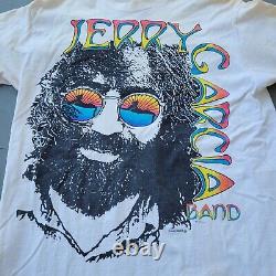 Vtg 1991 Greatful Dead Jerry Garcia Band Double Sided Shirt Liquid Blue Sz XL