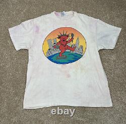 Vtg 1994 Grateful Dead T Shirt NYC Twin Towers Statue of Liberty Single Stitch