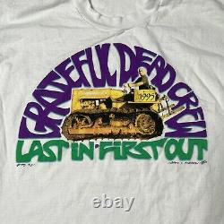 Vtg 1995 grateful dead liquid blue tour crew tshirt mens xl band tee tractor 90s