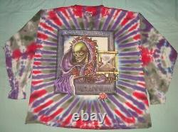 Vtg 2000 Grateful Dead Millenium Tie Dye Long Sleeve T Shirt XL Liquid Blue Spac