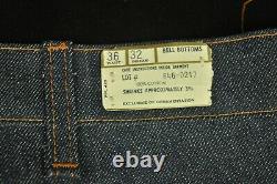 Vtg. 70's Dead Stock Levi's 646-0217 Denim Bell Bottom Jeans 36 z 32 USA Made #8
