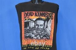 Vtg 90s DEAD KENNEDYS GIVE ME CONVENIENCE DEATH PUNK ROCK FLAMES CUT t-shirt L