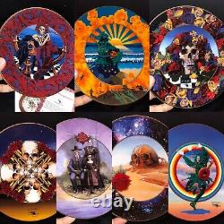 Vtg 90s Grateful Dead Stanley Mouse Hamilton Collection Plate Lot Of 7x 24k RARE