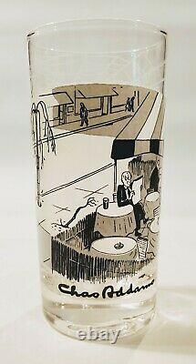 Vtg Chas Addams 5 1/2 Drinking Glass Tumbler Dead Tree Reaching For Water Cafe