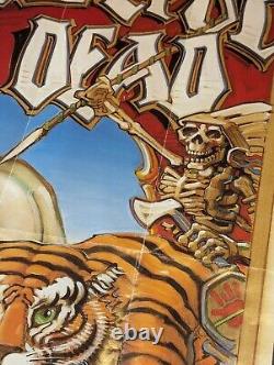 Vtg GRATEFUL DEAD Poster WORLD TOUR 1990 Rick Griffin Without A Net