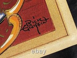 Vtg GRATEFUL DEAD Poster WORLD TOUR 1990 Rick Griffin Without A Net