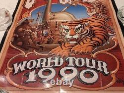 Vtg GRATEFUL DEAD Poster WORLD TOUR 1990 Rick Griffin Without A Net Circus